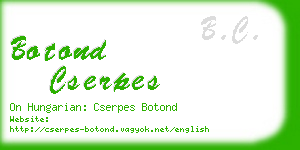 botond cserpes business card